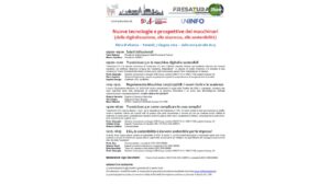 Seminario “Nuove tecnologie e prospettive dei macchinari” 07 giugno 2024