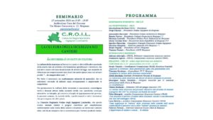 C.R.O.I.L.: evento “LA CULTURA DELLA SICUREZZA – LA SICUREZZA E’ UN FATTO DI CULTURA” – 12 settembre 2024