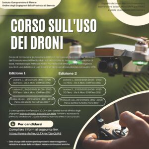Corso gratuito sull’utilizzo dei droni, riservato agli ingegneri insegnanti (con contratto MIM)