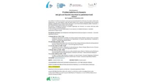 Ciclo di incontri “Problematiche di dissesto nei piccoli bacini montani e pedemontani”