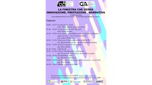 Evento 16 settembre 2025 “LA FINESTRA CHE VERRA’ – INNOVAZIONE, PRESTAZIONI, NORMATIVA”