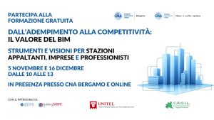 Evento formativo “Dall’adempimento alla competitività: il valore del BIM” 5 novembre e 16 dicembre 2025
