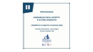 PROGRAMMA – ASSEMBLEE DEGLI ISCRITTI E DI FINE MANDATO – VENERDI’ 8 E SABATO 9 MAGGIO 2026