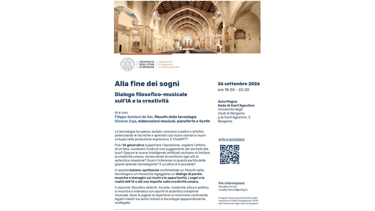 Alla fine dei sogni – Bergamo, 26 settembre 2026